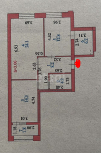 2-комн. квартира , 72м² , 4/9 этаж