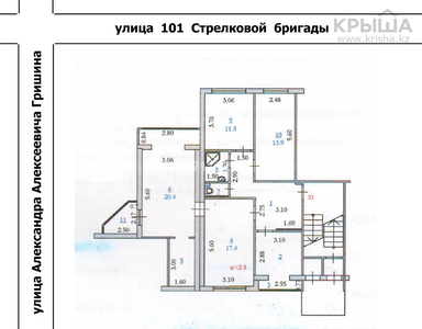 Помещение площадью 97 м², мкр 8 Гришина 66 кв 31 — Угол. 101 ст.бр