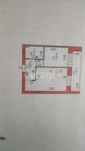 1-комн. квартира , 39.3м² , 1/7 этаж