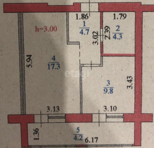 1-комн. квартира , 40.3м² , 2/10 этаж