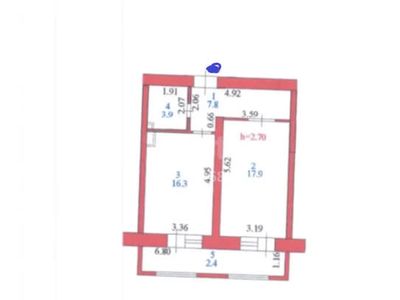 2-комн. квартира , 48.3м² , 3/16 этаж