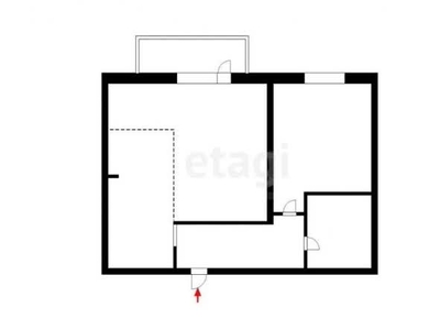 2-комн. квартира , 51м² , 1/12 этаж