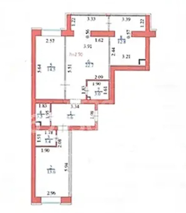 3-комн. квартира , 81м² , 4/12 этаж