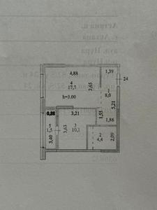 Продажа 1-комнатной квартиры, 42 м, Туран, дом 52/5 - Бухар Жырау