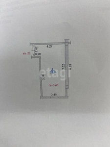 Продажа 1-комнатной квартиры, 27 м, Момышулы, дом 142