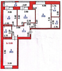 Продажа 3-комнатной квартиры, 87 м, Нарикбаева, дом 22