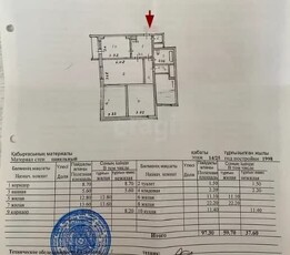 4-комн. квартира , 97м² , 14/25 этаж