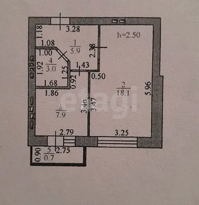 1-комн. квартира , 36м² , 2/5 этаж