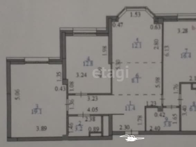 4-комн. квартира , 93м² , 4/22 этаж