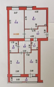 Продажа 3-комнатной квартиры, 84 м, Толе би, дом 25