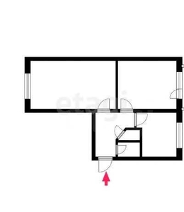 2-комн. квартира , 44.4м² , 1/5 этаж