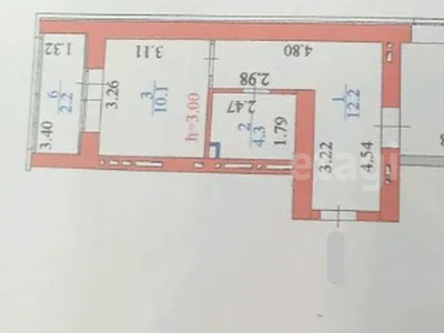 2-комн. квартира , 48м² , 4/12 этаж