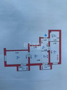 3-комн. квартира , 73м² , 4/9 этаж