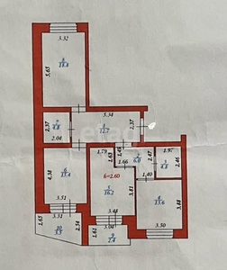 3-комн. квартира , 98.2м² , 3/10 этаж