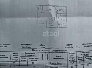 2-комн. квартира , 61м² , 9/14 этаж