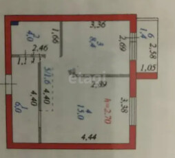 1-комн. квартира , 36м² , 6/6 этаж