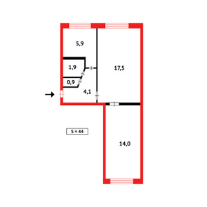 Продажа 2-комнатной квартиры, 45 м, 13 мкр-н