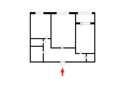 Продажа 2-комнатной квартиры, 52 м, Манаса, дом 8