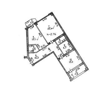 Продажа 2-комнатной квартиры, 87 м, Толе би, дом 286