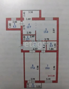 Продажа 3-комнатной квартиры, 84 м, Букейханова, дом 11