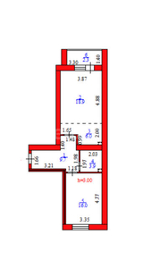 2-комн. квартира , 56.8м² , 5/12 этаж