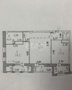 2-комн. квартира , 70м² , 1/8 этаж