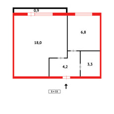 Продажа 1-комнатной квартиры, 33 м, Маметовой, дом 93