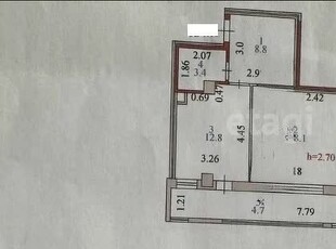 1-комн. квартира , 48м² , 9/14 этаж