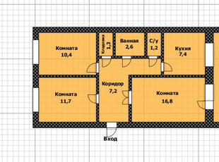 Продажа 3-комнатной квартиры, 60 м, Абылай хана, дом 9/1