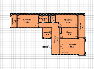 Продажа 3-комнатной квартиры, 86 м, Маметовой, дом 12