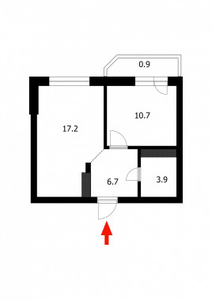 Продажа 1-комнатной квартиры, 40 м, Букейханова, дом 10