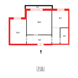 Продажа 2-комнатной квартиры, 54 м, Голубые Пруды мкр-н