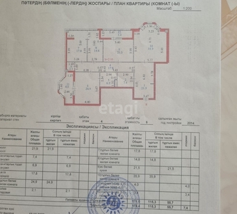 4-комн. квартира , 180м² , 4/6 этаж