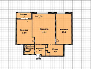 Продажа 3-комнатной квартиры, 65 м, Байтурсынова, дом 10/2