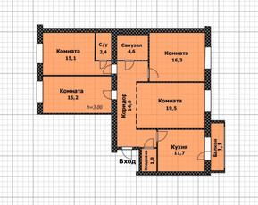 Продажа 4-комнатной квартиры, 102 м, Анет баба, дом 10