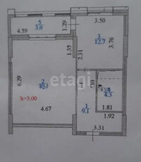 1-комн. квартира , 58.2м² , 14/21 этаж