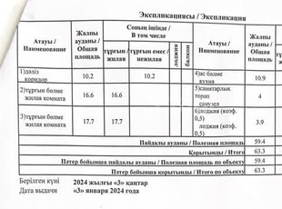 2-комн. квартира , 63.3м² , 7/12 этаж